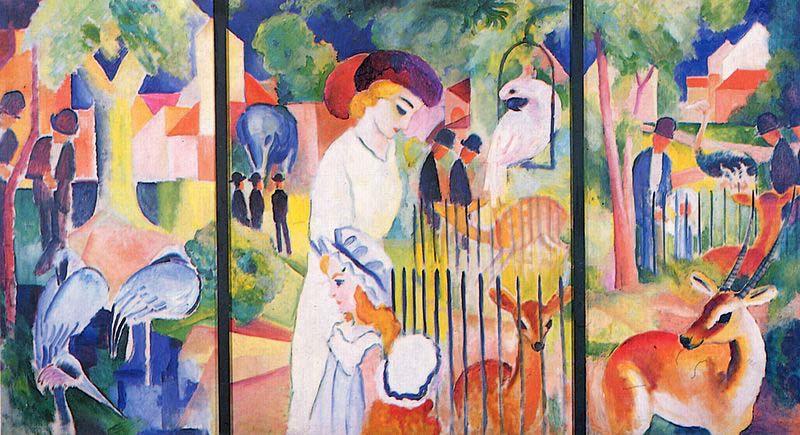 Grober Zoologischer Garten, Triptychon, August Macke